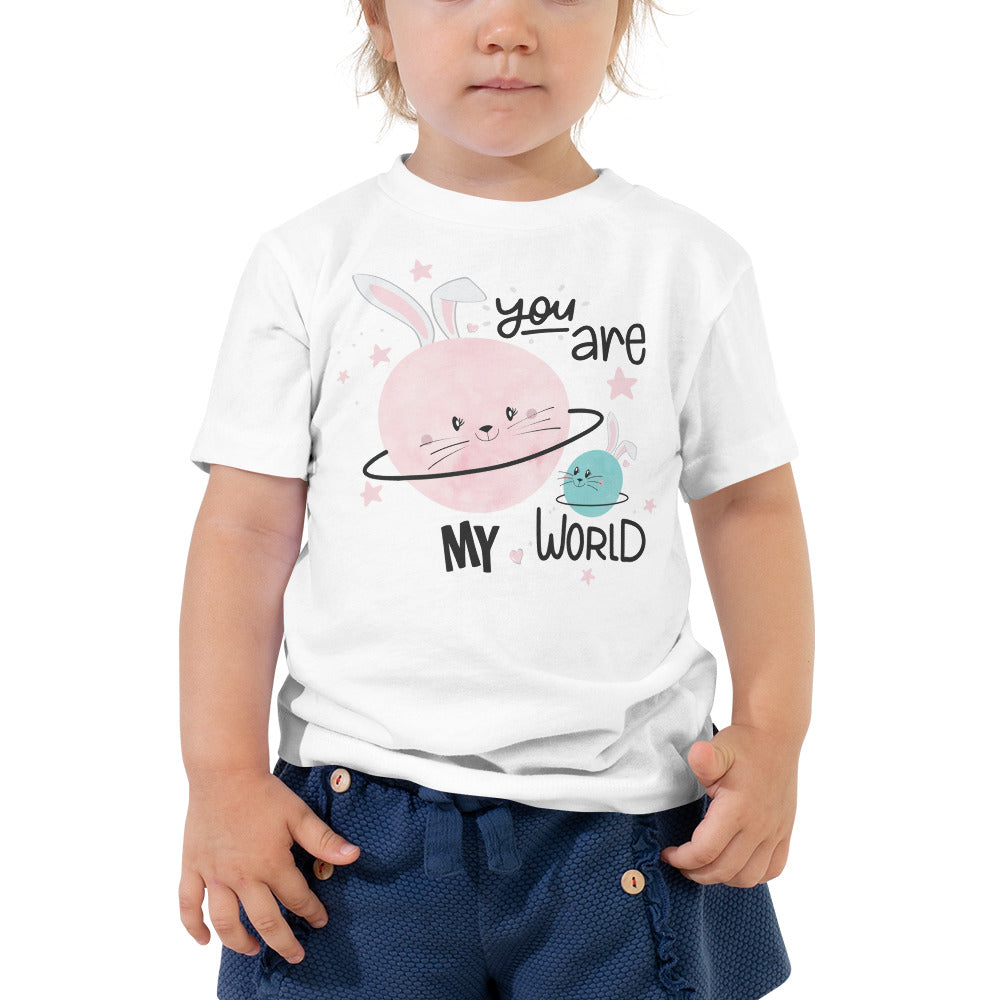 You Are My World, Toddler Girl Cotton T-Shirt